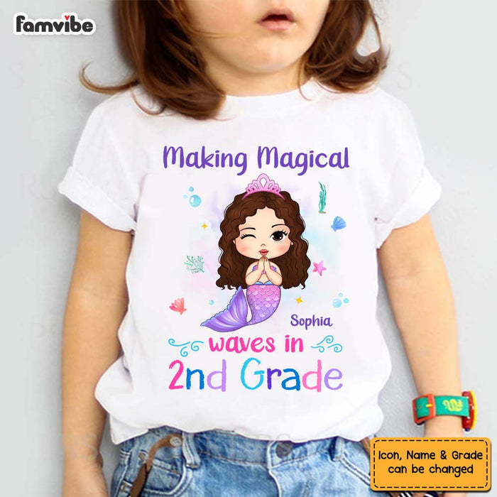 Personalized Gift For Granddaughter Cute Mermaid Back To School Kid T Shirt 27631 1