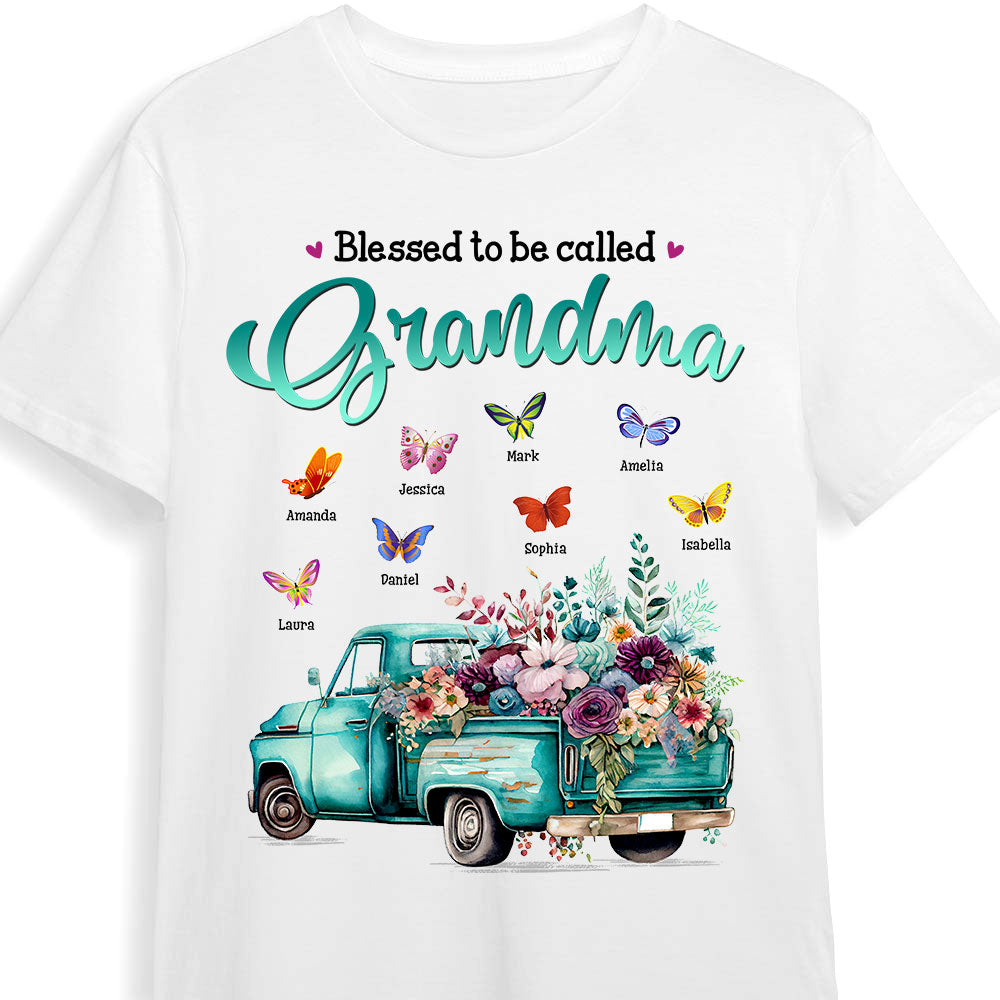 Personalized Gifts For Grandma Flower Truck Blessed To Be Called Shirt Hoodie Sweatshirt 27633 Primary Mockup