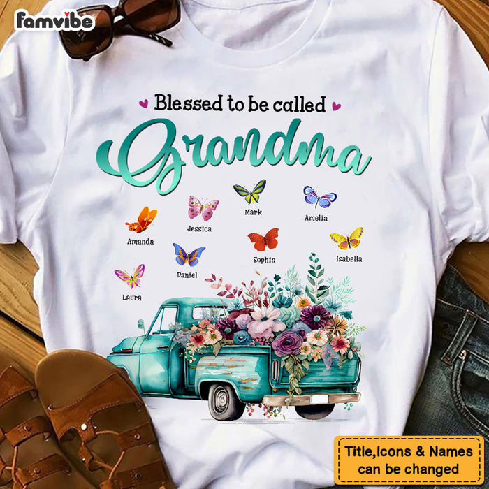 Personalized Gifts For Grandma Flower Truck Blessed To Be Called Shirt - Hoodie - Sweatshirt 27633 1