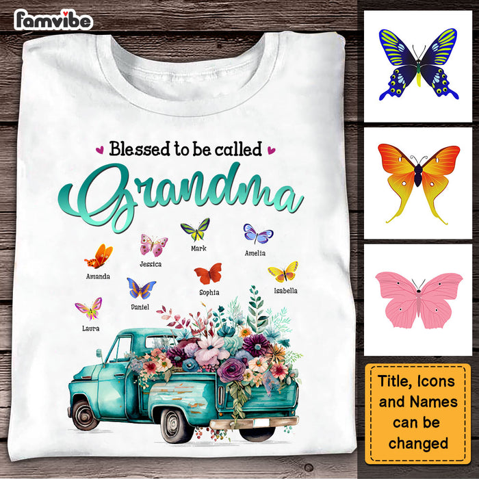 Personalized Gifts For Grandma Flower Truck Blessed To Be Called Shirt - Hoodie - Sweatshirt 27633 1