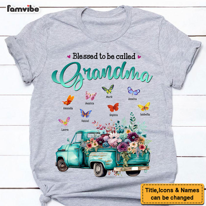 Personalized Gifts For Grandma Flower Truck Blessed To Be Called Shirt - Hoodie - Sweatshirt 27633 1