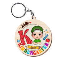 Personalized Gift For Grandson Back To School Wood Keychain 27634 thumb 1