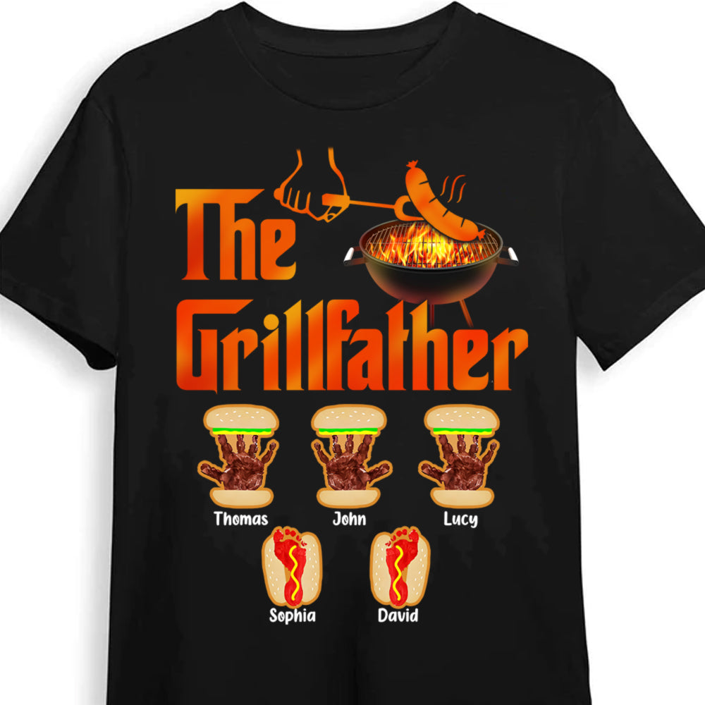 Personalized Gift For Grandpa For Papa The Grillfather Shirt Hoodie Sweatshirt 27636 Primary Mockup