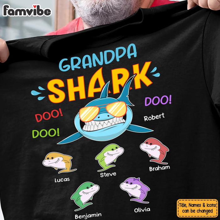 Personalized Gift For Grandpa Shark Shirt - Hoodie - Sweatshirt 27638 1