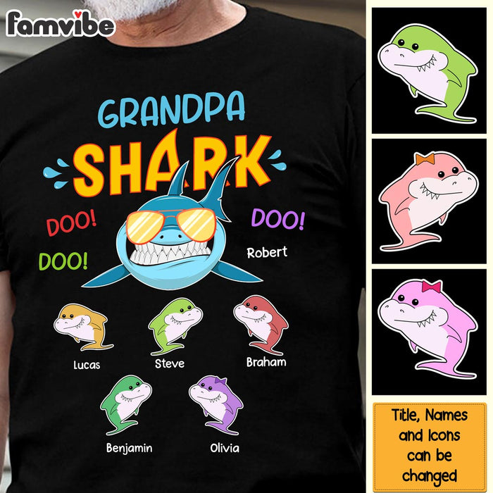 Personalized Gift For Grandpa Shark Shirt - Hoodie - Sweatshirt 27638 1