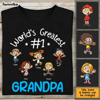 Personalized Gift For Grandpa Cartoon Kids World's Greatest #1 Grandpa Shirt - Hoodie - Sweatshirt 27639 thumb 1