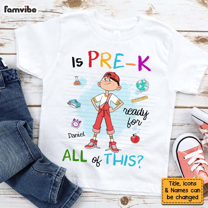 Personalized Back To School Gift For Grandson Ready For All Of This Kid T Shirt 27643 1
