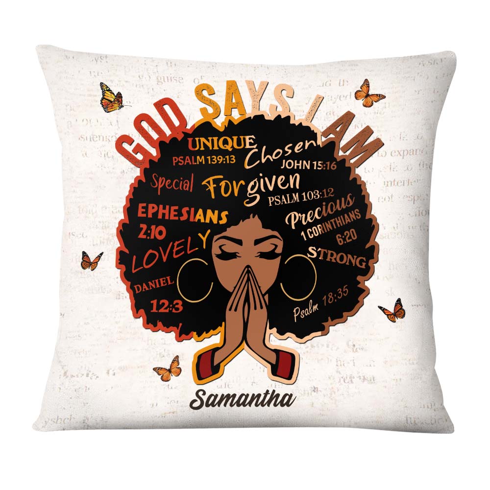 Personalized Birthday Gift For Daughter God Says I Am Unique Pillow 27647 Primary Mockup