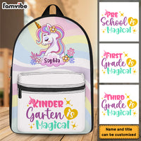 Personalized Back To School Gift For Granddaughter Magical Unicorn Kid BackPack 27650 thumb 1