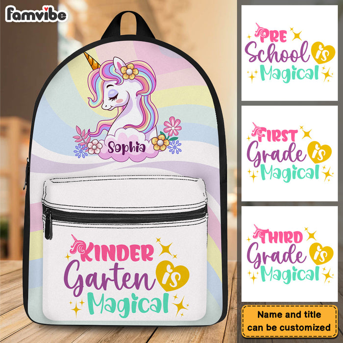 Personalized Back To School Gift For Granddaughter Magical Unicorn Kid BackPack 27650 1