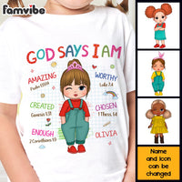 Personalized Birthday Gift For Granddaughter God Says I Am Kid T Shirt 27655 thumb 1
