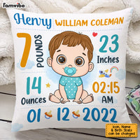 Personalized Gift For Newborn Baby Birth Announcement Pillow 27658 thumb 1