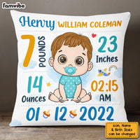 Personalized Gift For Newborn Baby Birth Announcement Pillow 27658 thumb 1