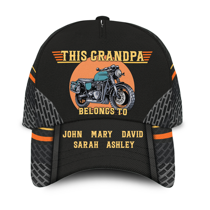 Personalized Gift For Grandpa Motorcycle This Grandpa Belongs To Cap 27660 1