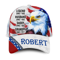 Personalized Gift For Grandpa Eagle Legend Husband Daddy Grandpa Cap 27662 thumb 1