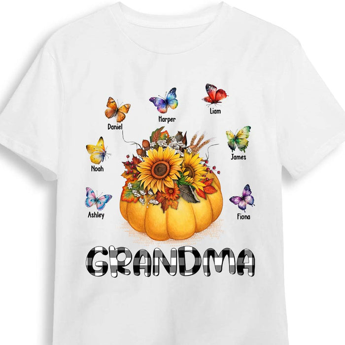 Personalized Gift For Grandma Fall Pumpkin Butterflies Shirt - Hoodie - Sweatshirt 27664 1