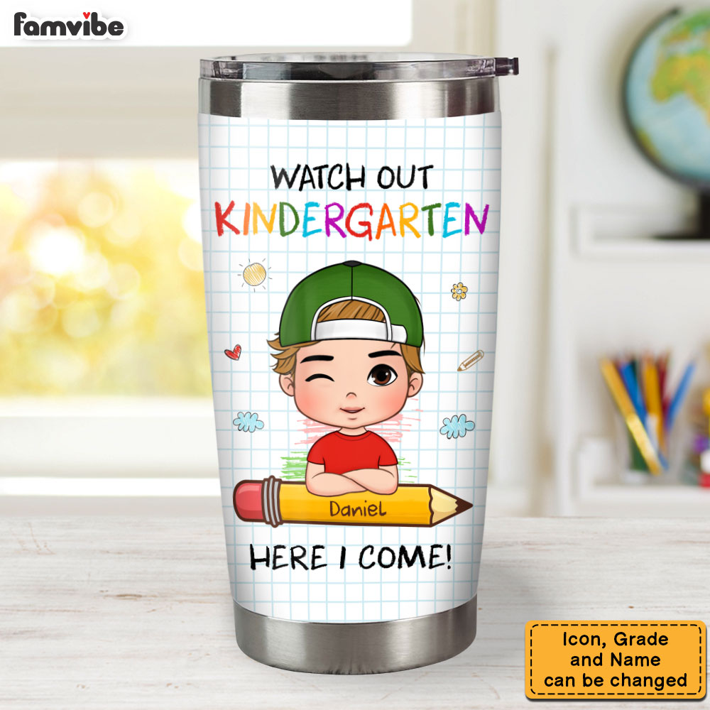 Personalized Gift For Grandson Back To School Steel Tumbler 27042 27668 Primary Mockup