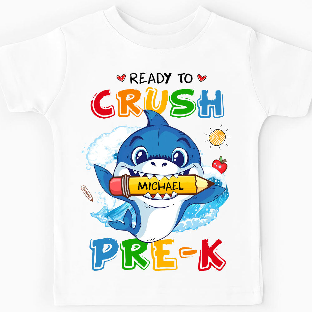 Personalized Back To School Gift For Grandson Cute Shark Kid T Shirt 27676 Mockup 2