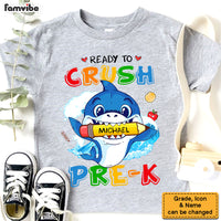 Personalized Back To School Gift For Grandson Cute Shark Kid T Shirt 27676 thumb 1
