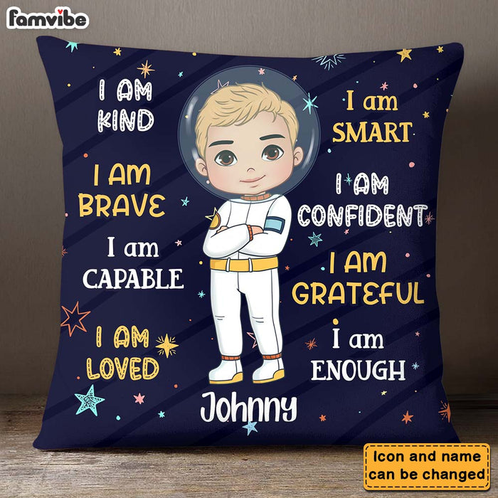 Personalized Gift For Grandson Astronaut I Am Kind Pillow 27680 1