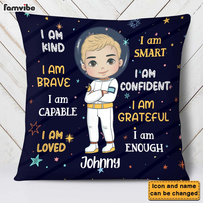 Personalized Gift For Grandson Astronaut I Am Kind Pillow 27680 1
