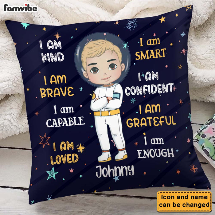 Personalized Gift For Grandson Astronaut I Am Kind Pillow 27680 1