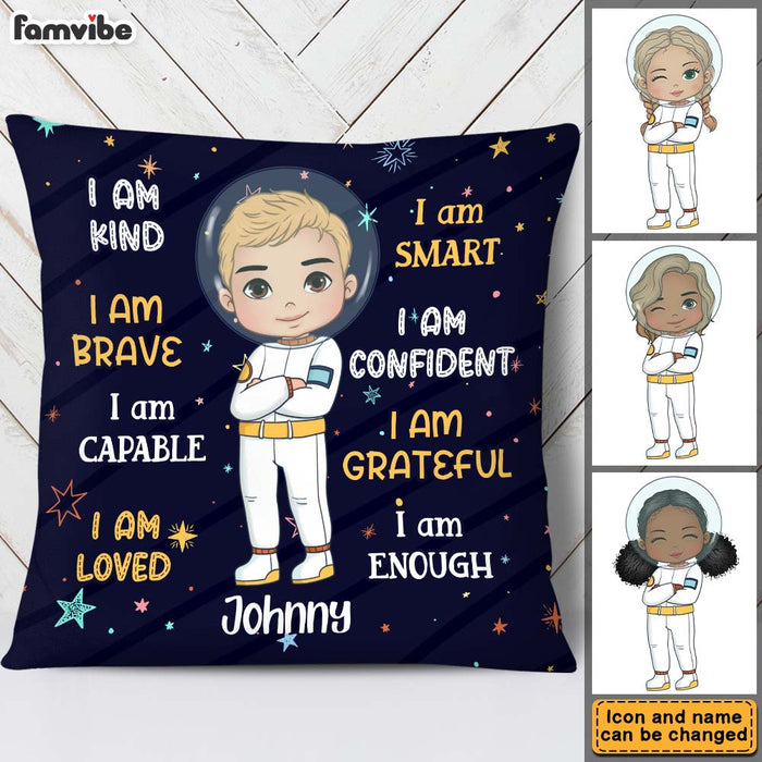 Personalized Gift For Grandson Astronaut I Am Kind Pillow 27680 1