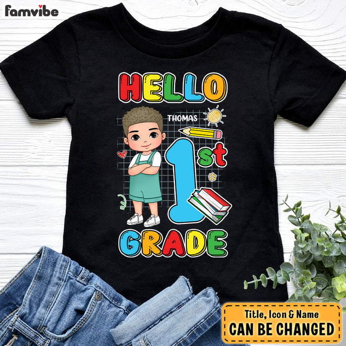 Personalized Gift For Grandson Hello Kindergarten Kid T Shirt 27681 1