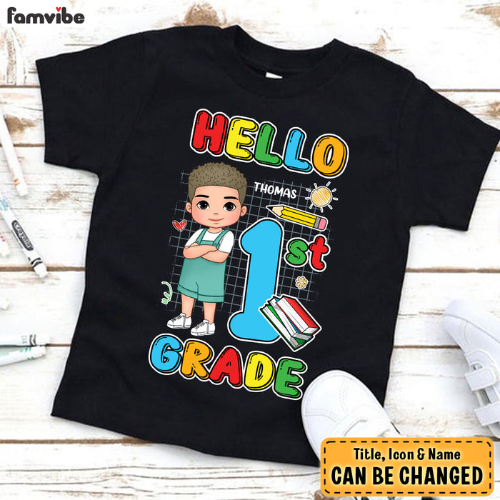 Personalized Gift For Grandson Hello Kindergarten Kid T Shirt 27681 1