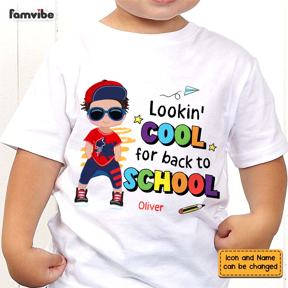Personalized Gift For Grandson Lookin' Cool For Back To School Kid T Shirt 27686 Mockup 2