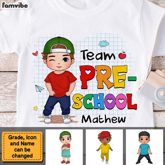Personalized Back To School Gift For Grandson Team Grades Kid T Shirt 27688 1