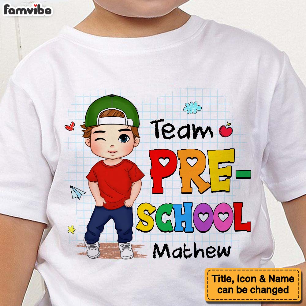 Personalized Back To School Gift For Grandson Team Grades Kid T Shirt 27688 Mockup 2
