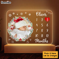 Personalized Gift For Infants Customizable Baby Photo Christmas Plaque LED Lamp Night Light 27690 thumb 1