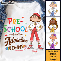 Personalized Back To School Gift For Grandson And So The Adventure Begins Kid T Shirt 27691 thumb 1