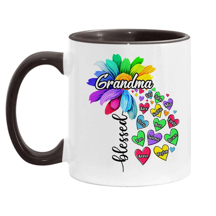 Personalized Gift For Grandma Nana Heart Flower Mug 27694 1