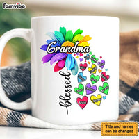 Personalized Gift For Grandma Nana Heart Flower Mug 27694 thumb 1