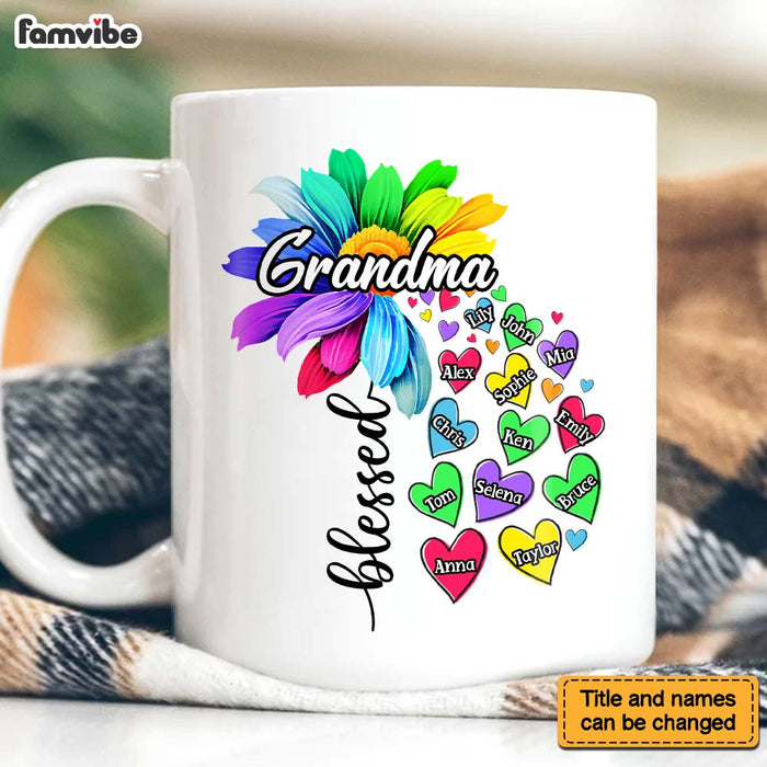 Personalized Gift For Grandma Nana Heart Flower Mug 27694 1
