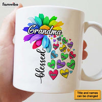 Personalized Gift For Grandma Nana Heart Flower Mug 27694 thumb 1