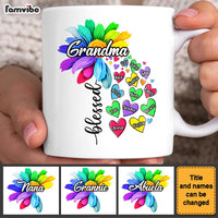 Personalized Gift For Grandma Nana Heart Flower Mug 27694 thumb 1