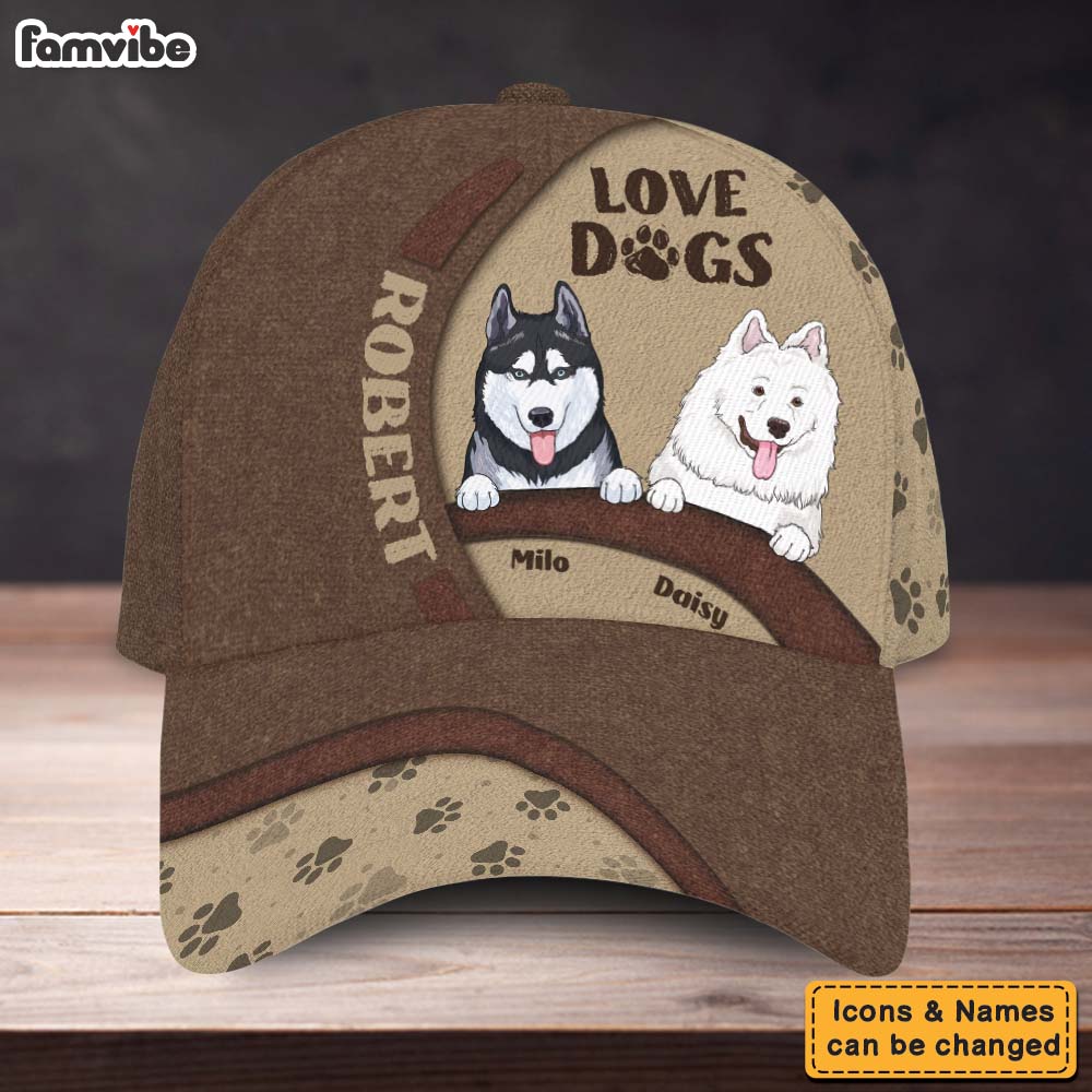 Personalized Gift Customizable Dogs Icon Love Dogs Cap 27696 Primary Mockup