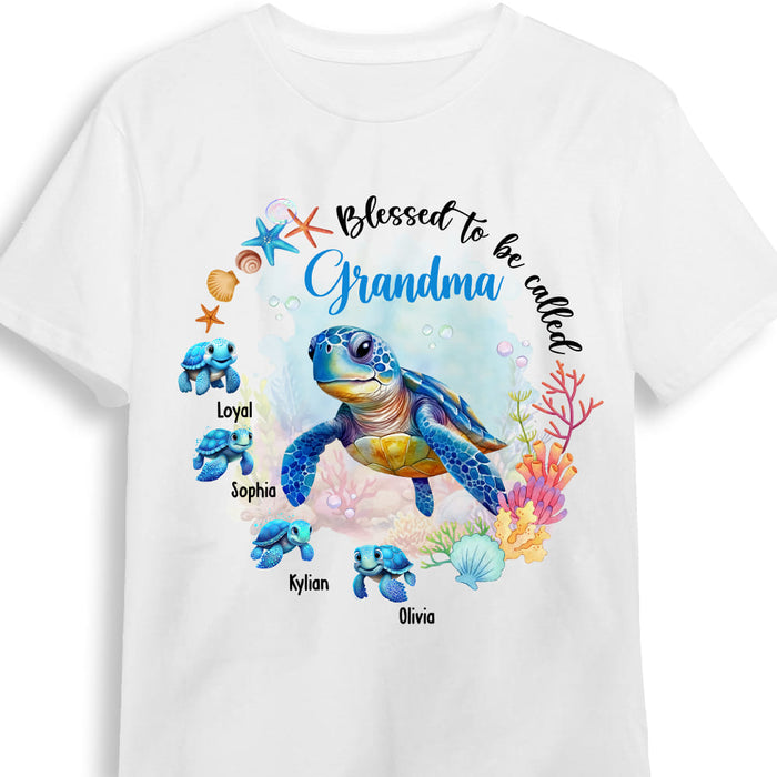Personalized Gift For Grandma Blessed To Be Called Sea Turtle Shirt - Hoodie - Sweatshirt 27700 1