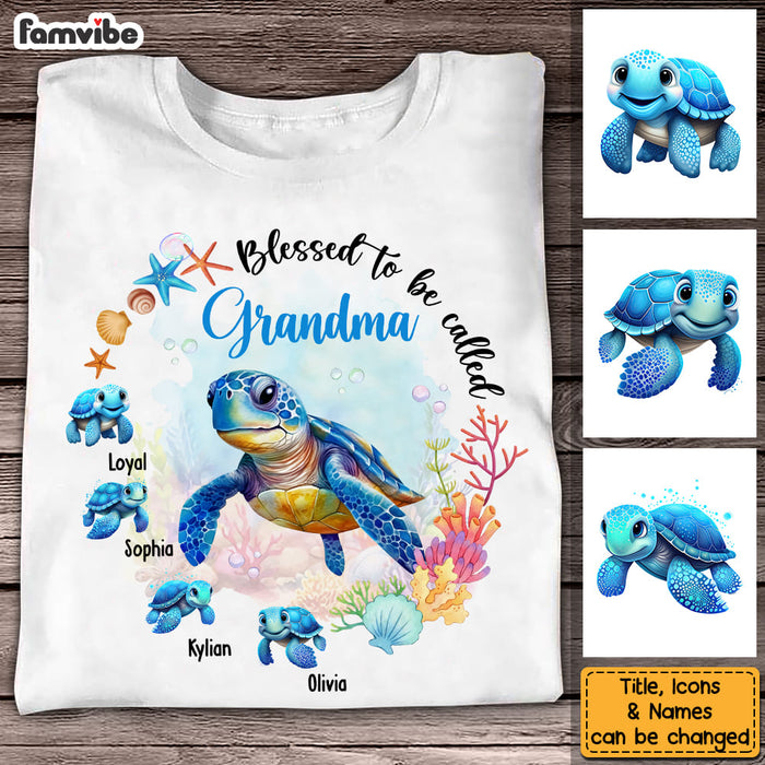 Personalized Gift For Grandma Blessed To Be Called Sea Turtle Shirt - Hoodie - Sweatshirt 27700 1