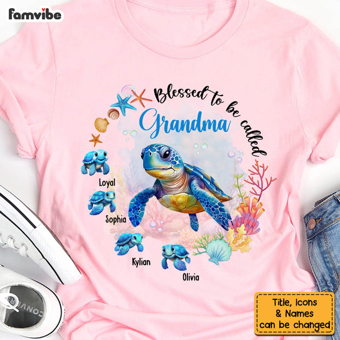 Personalized Gift For Grandma Blessed To Be Called Sea Turtle Shirt - Hoodie - Sweatshirt 27700 1