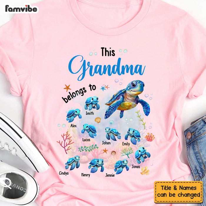 Personalized Gift For Grandma This Grandma Belongs To Sea Turtle Shirt ...