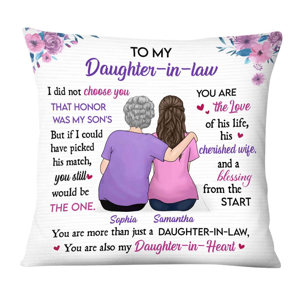 Personalized Gift For Daughter-in-Law You Are My Daughter-in-Heart Pillow 27702 Primary Mockup