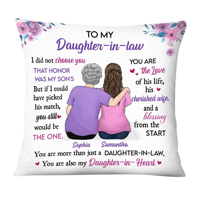 Personalized Gift For Daughter-in-Law You Are My Daughter-in-Heart Pillow 27702 1
