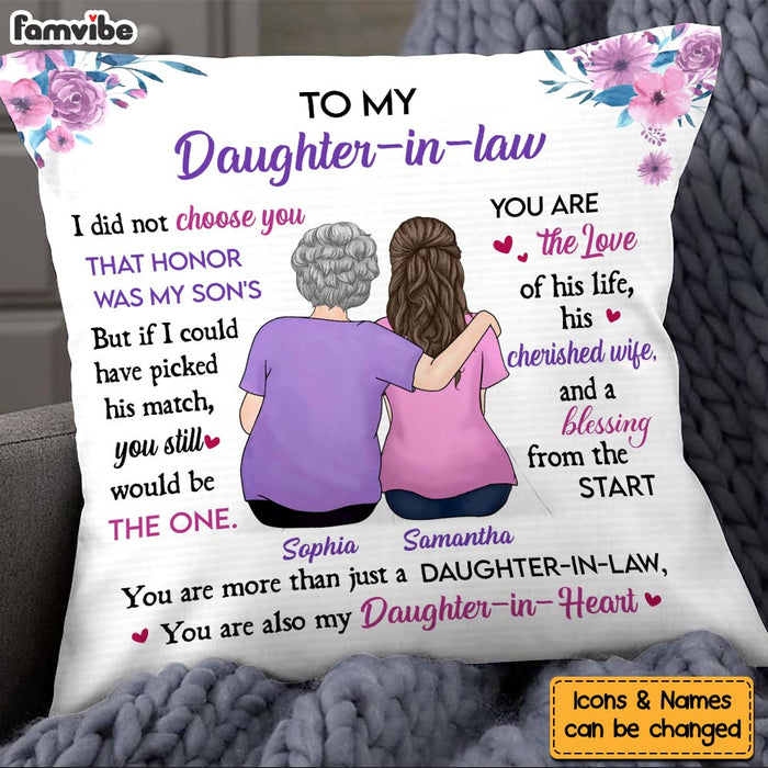 Personalized Gift For Daughter-in-Law You Are My Daughter-in-Heart Pillow 27702 1