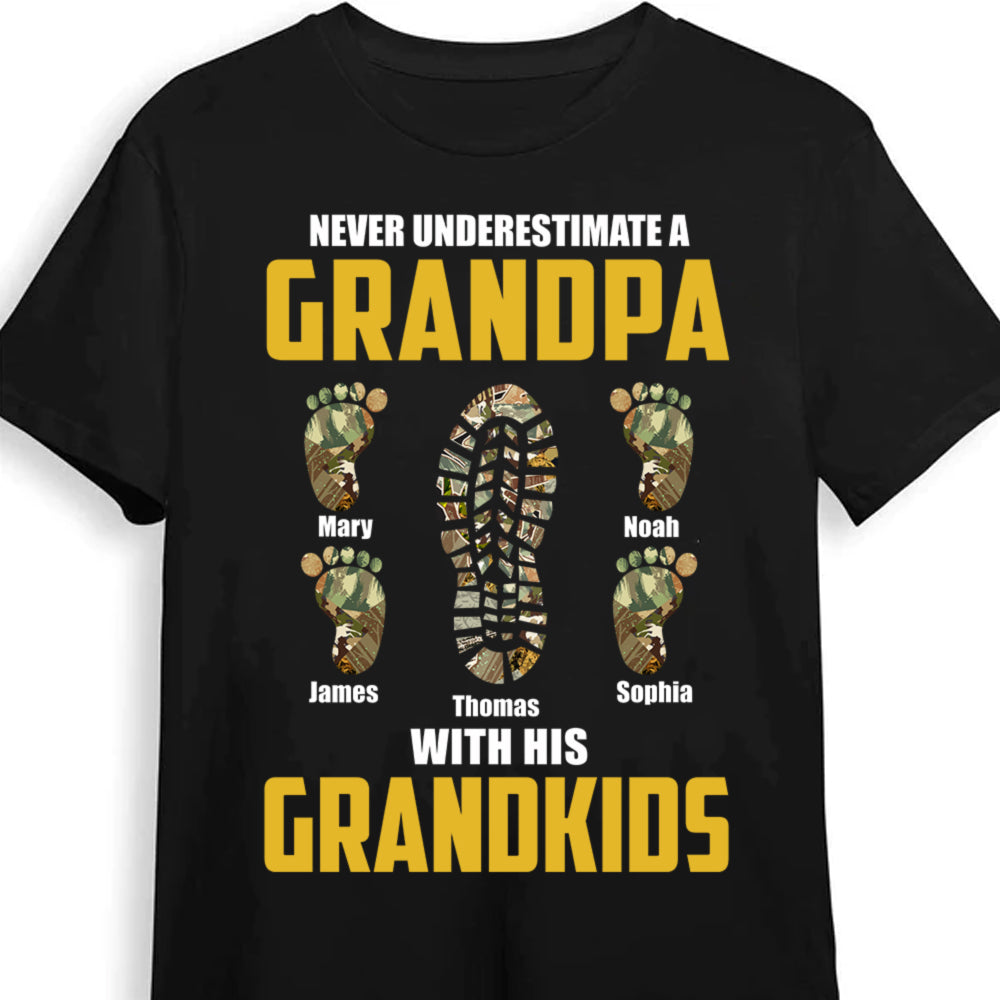 Personalized Gift For Grandpa Never Underestimate Shirt Hoodie Sweatshirt 27708 Primary Mockup