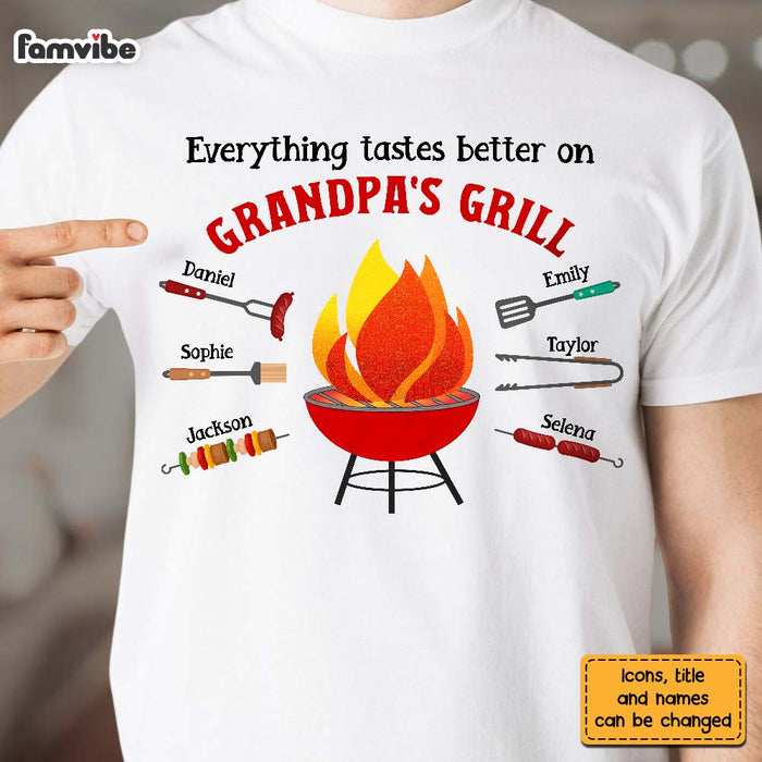 Personalized Gift For Grandpa Grilling Grandpa's Grill Shirt - Hoodie - Sweatshirt 27713 1