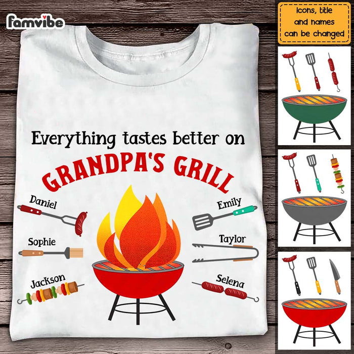 Personalized Gift For Grandpa Grilling Grandpa's Grill Shirt - Hoodie - Sweatshirt 27713 1